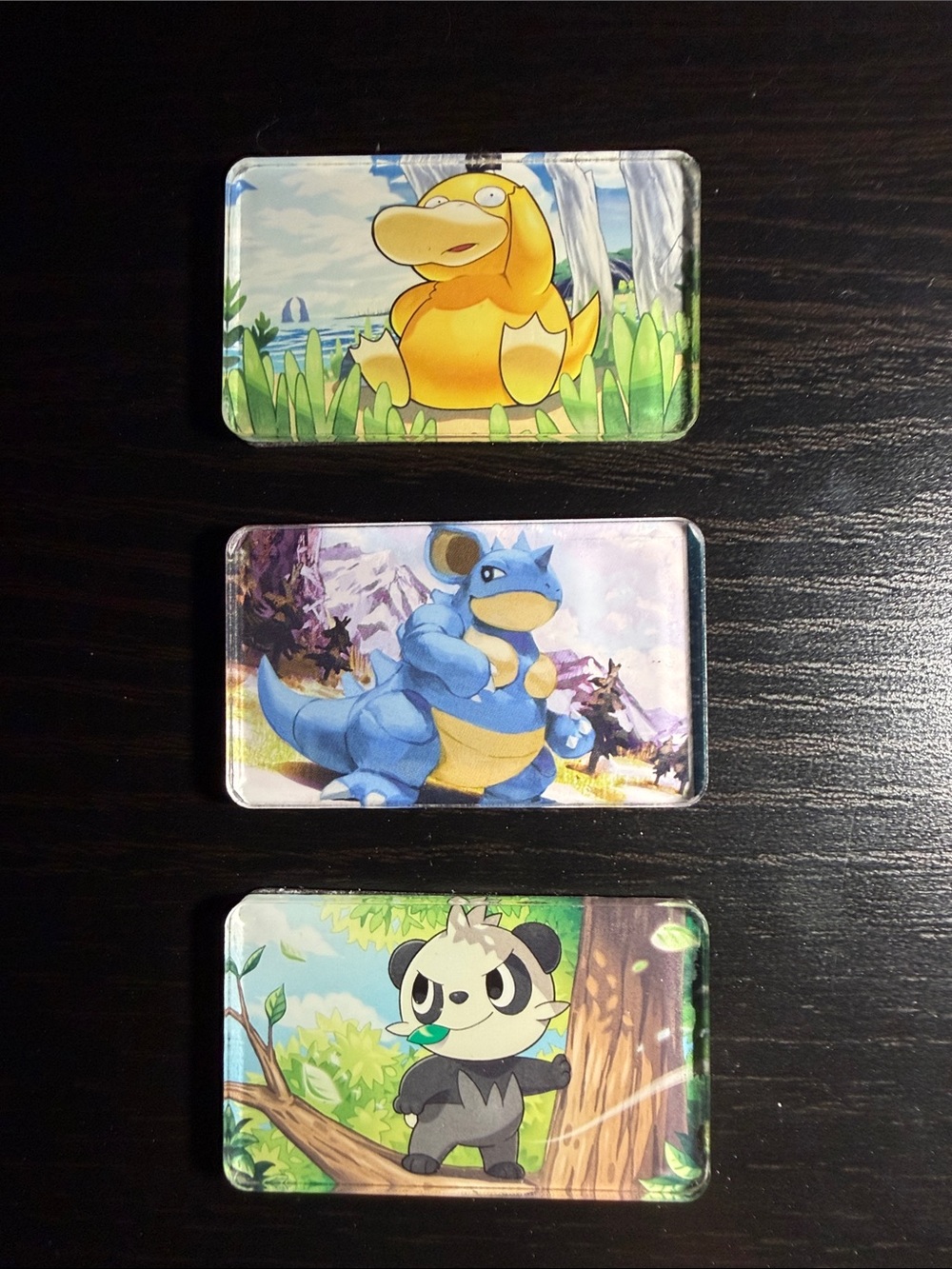 Yellow Psyduck, Nidoqueen & Pancham Display Magnets- 3 pack